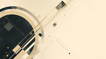 Fototapeta premium Geometric shapes in a monochromatic backgroud.