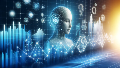 AI Operating Data Charts with Holographic Graphs