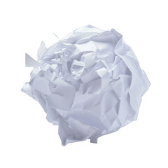 Obraz premium Crumpled paper ball,&nbsp;white background