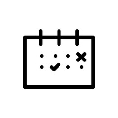 Calendar Schedule Education line icon