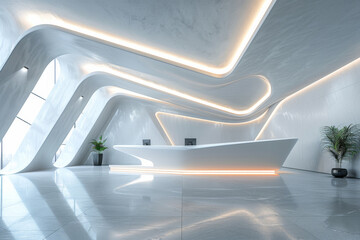 Obraz premium Empty hall of modern architectures&nbsp; 