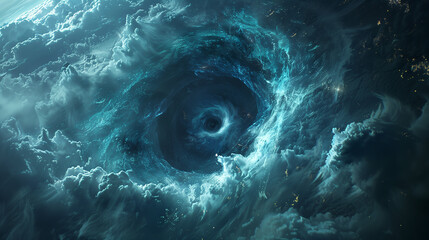 Eye of the storm conceptual illustration.
