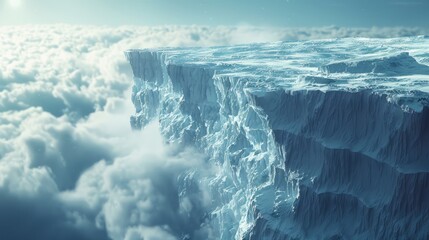 Ice and snow in the clouds wallpaper.