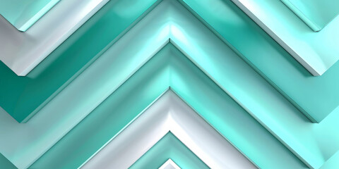 Obraz premium Abstract geometric pattern with teal and white diagonal lines creating a vibrant and modern minimalist design with clean and sharp edges 