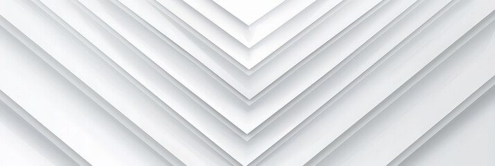 Obraz premium Abstract geometric layered white paper background with clean lines and subtle shadows creating a minimalist design 