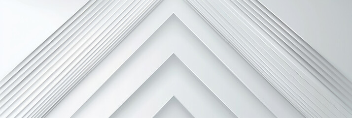 Obraz premium Abstract geometric layered white paper background with clean lines and subtle shadows creating a minimalist design 