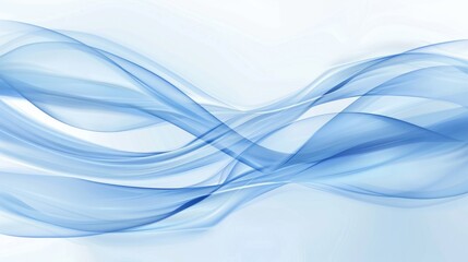 Obraz premium Airy digital dance intertwines fluid blue waves