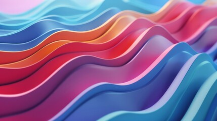 Digital canvas painted with vibrant blue and pink waves