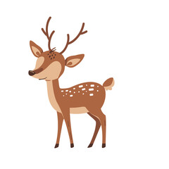 Fototapeta premium A cartoon deer standing