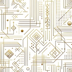 Pattern with golden lines