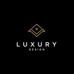 luxury letter V logo vector. home initial v icon and roofing business template