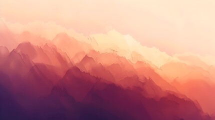 Majestic Earth Toned Gradient Landscape with Towering Mountainous Peaks
