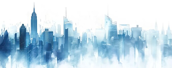 Obraz premium city silhouette in black color with horizontal composition and nice artistic nuance