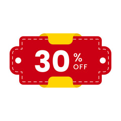 30 percent discount banner label promotion