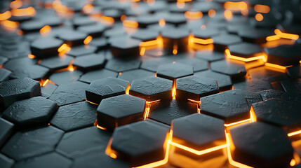 Fototapeta premium abstract hexagon geometric ultra wide background