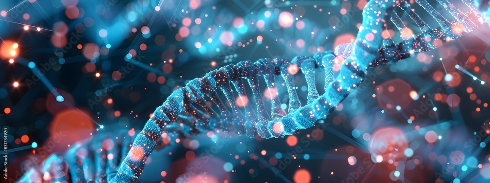 Poster artificial intelligence algorithms analyzing biological data in advanced biotechnology research