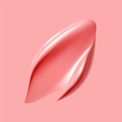 Cosmetic smear with creamy texture. Vector illustration.