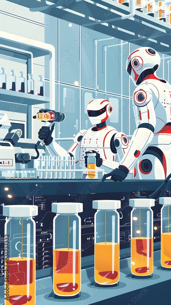 Poster automated laboratory workflow with robotic instruments and driven experiments