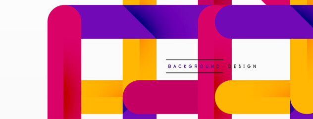 Obraz premium Colorful lines with shadows. Geometric background design. Vector Illustration For Wallpaper, Banner, Background, Card, Book Illustration, landing page