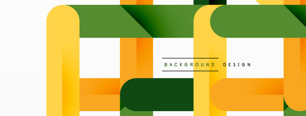 Fototapeta premium Colorful lines with shadows. Geometric background design. Vector Illustration For Wallpaper, Banner, Background, Card, Book Illustration, landing page