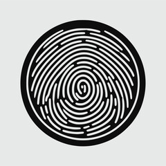 digital fingerprint vector logo icon isolated on background