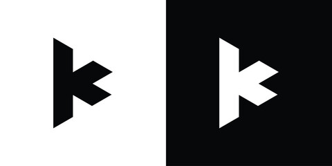 Letter K logo design with creative concept. Premium Vector