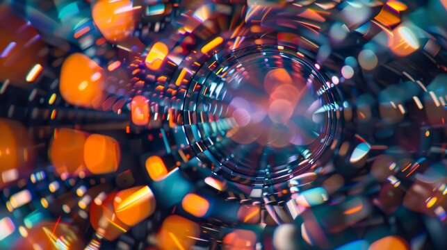 A mesmerizing swirl of distorted geometric shapes reflecting the ebbs and flows of crypto liquidity.