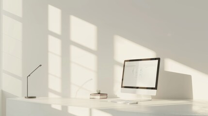 Business Strategy and Planning in a Modern Minimalist Boardroom with Presentation Screen Displaying Charts