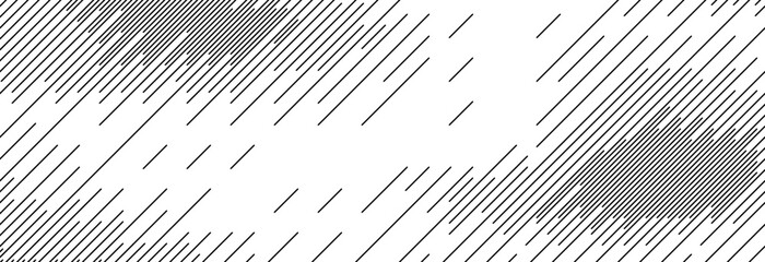 Diagonal dash line texture. Black slanted dashed lines pattern background. Straight tilted interrupted stripes wallpaper. Abstract dither rasterized grunge overlay. Vector wide dotted ripple print © vika_k