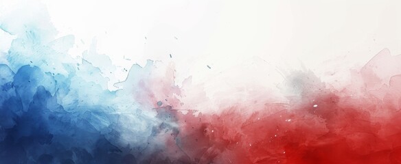 Abstract Watercolor Red, White, and Blue Background for Vector Presentation Design. Ideal for Commercial Use in Patriotic and Artistic Projects