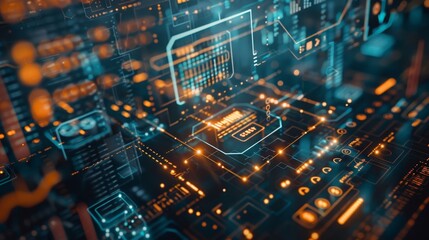 A stateoftheart security system protecting a stylized digital wallet ensuring its safety at all times.