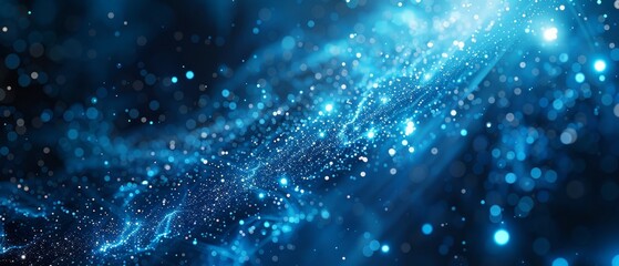 Abstract tech patterns with glowing elements, blue and white tones, digital feel, copy space,