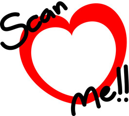 Red QR code scanning pattern