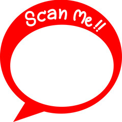 Red QR code scanning pattern