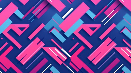 Vibrant geometric pattern sticker with bold shapes and colors on a clean background, ideal for a stylish touch.