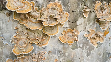 Fungal Stains on a Cement Wall