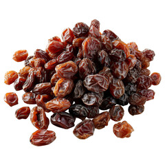 Obraz premium Pile of raisins isolated on white background