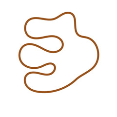 Brown Abstract Shape Outline Vectors 