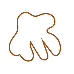 Brown Abstract Shape Outline Vectors 