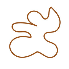 Brown Abstract Shape Outline Vectors 