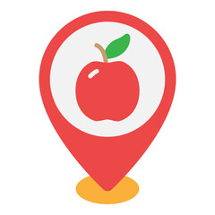 Illustration of Fruit Store design Flat Icon