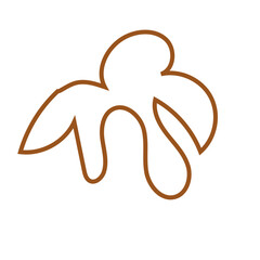 Brown Abstract Shape Outline Vectors 