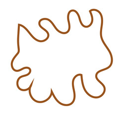 Brown Abstract Shape Outline Vectors 