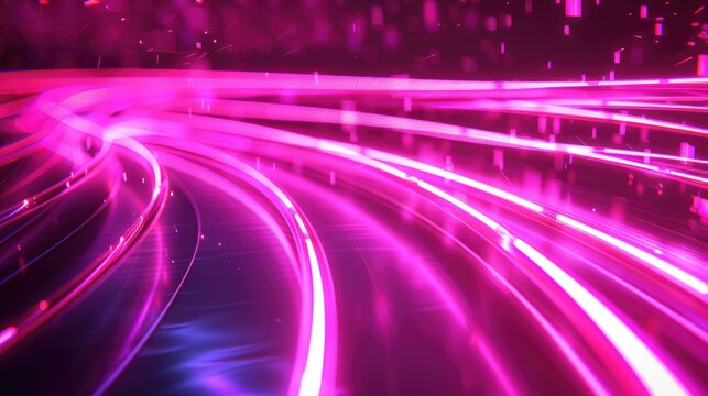 abstract background with high-speed pink and neon lights symbolizing connection, fidelity and constancy