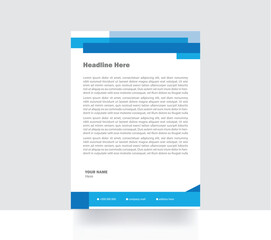 Modern corporate letterhead presentation design template