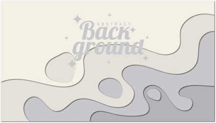 Abstract colorful paper cut shapes wave background