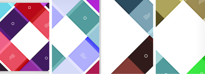 Square abstract poster set. Vector Illustration For Wallpaper, Banner, Background, Card, Book Illustration, landing page