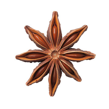 Star anise isolated on white background