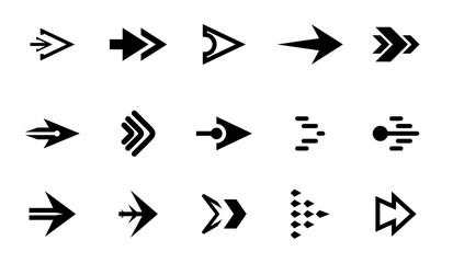 arrow set icon vector collection