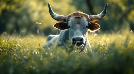 a cinematic and Dramatic portrait image for bull